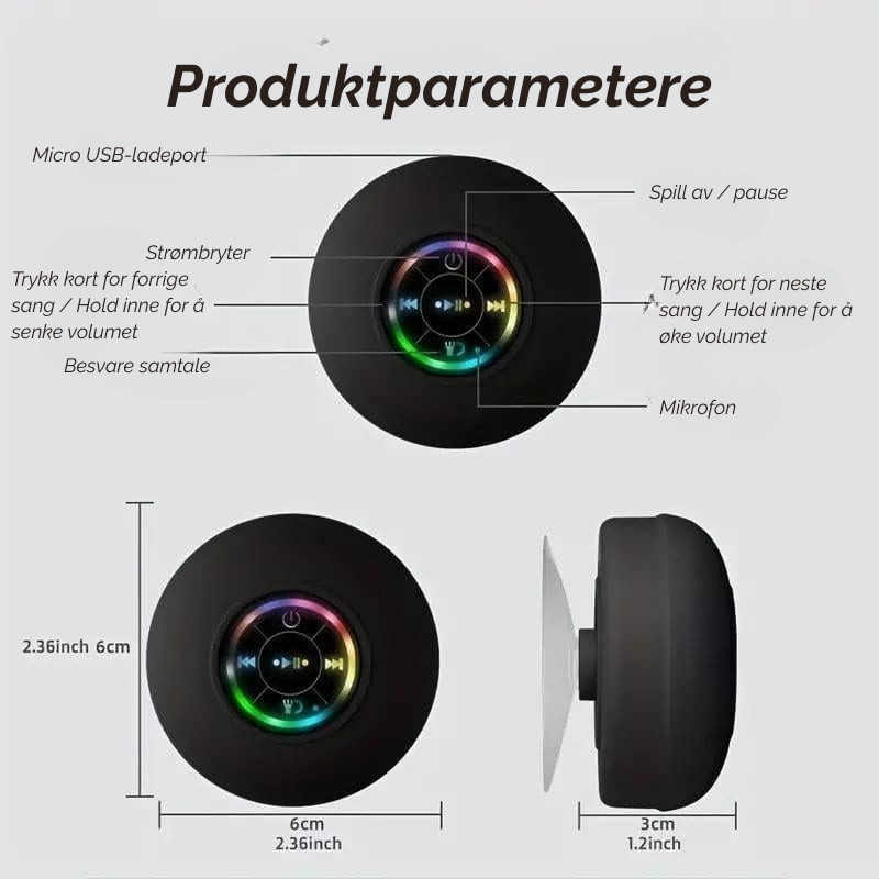 Hydroslag™ | Nyt musikk og lys overalt, uansett om det regner eller skinner!