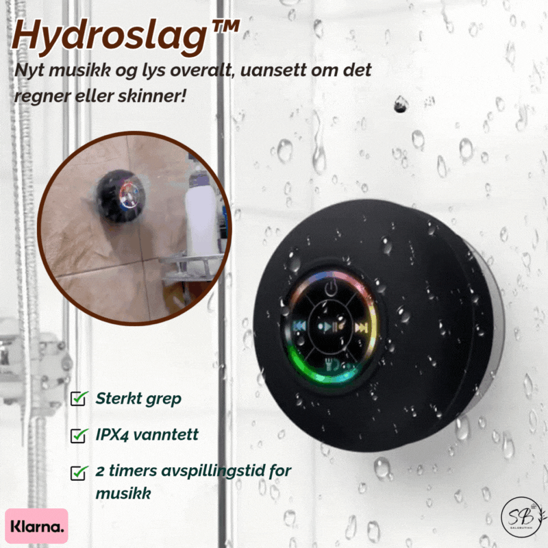 Hydroslag™ | Nyt musikk og lys overalt, uansett om det regner eller skinner!