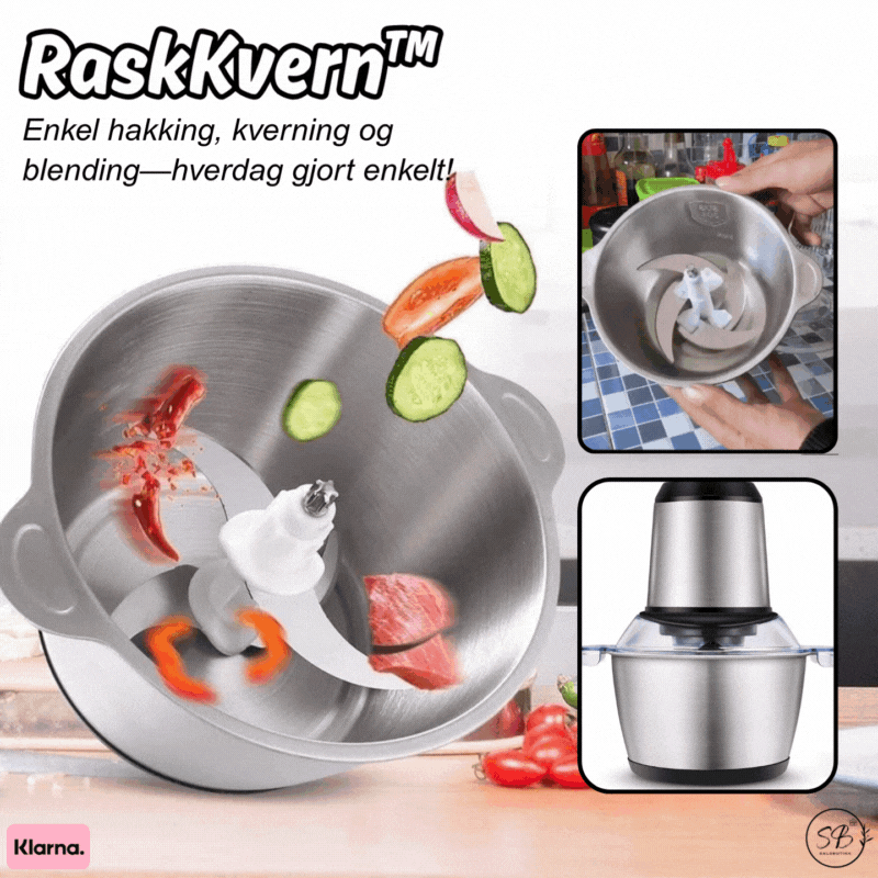 RaskKvern™ | Enkel hakking, kverning og blending—hverdag gjort enkelt!