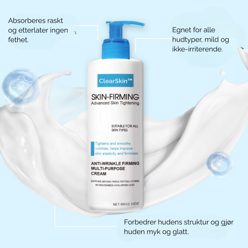 ClearSkin™ | Si farvel til crepe og slapp hud - forvandle utseendet ditt!