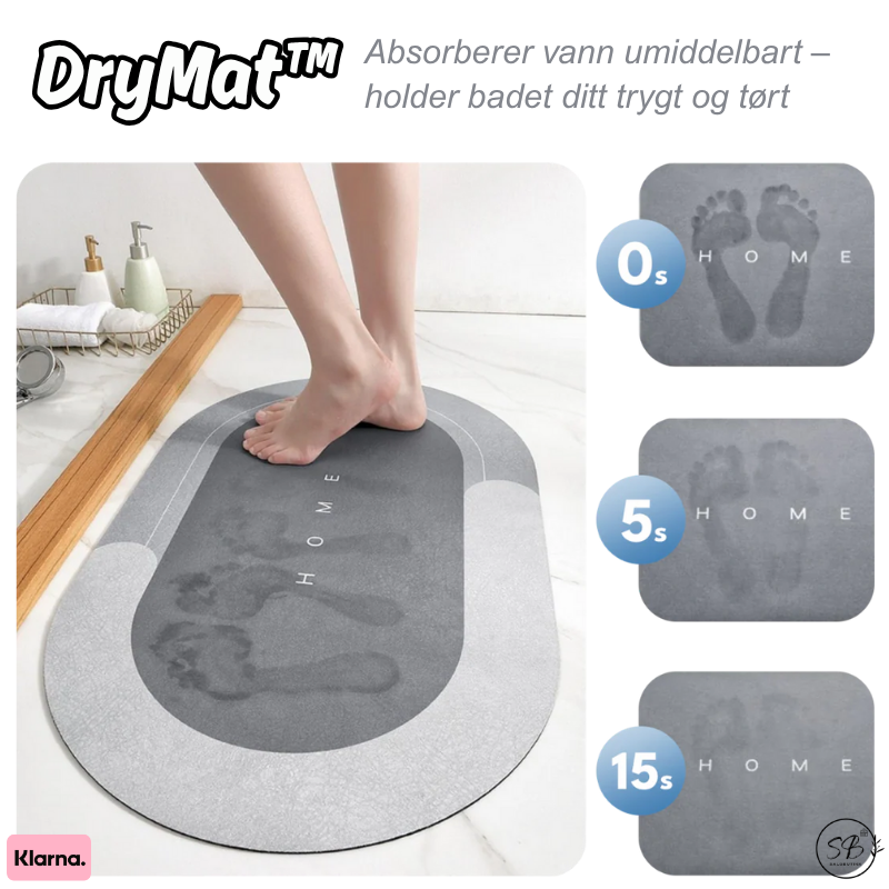 DryMat™ | Absorberer vann umiddelbart – holder badet ditt trygt og tørt